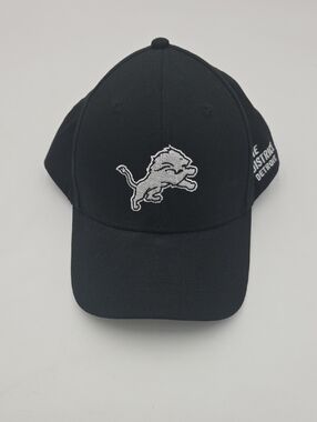 Black Detroit Lions Logo Baseball Cap